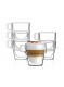Termo puodelių rinkinys 6 vnt. SENSO 280 ml, dvigubas stiklas, VIALLI® (Lenkija)