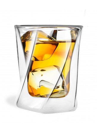 Termo stiklinė viskiui CRISTALLO WHISKEY 300 ml, dvigubas stiklas, VIALLI® (Lenkija)