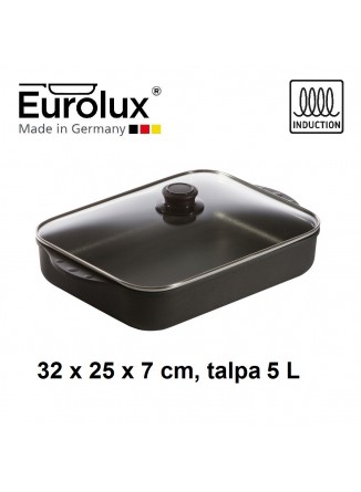 Keptuvas / troškintuvas su dangčiu 32 x 25 x 7 cm, indukcinis, EUROLUX® (Vokietija)
