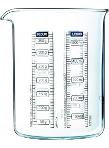 Matavimo indas 500 ml, lietas stiklas, PYREX (Prancūzija)