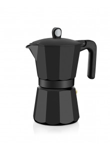 Espresso kavinukas NOIR 6 puodelių, juodas, MONIX® (Ispanija)