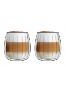 Termo stiklinės - puodeliai 2 vnt. TULIP 250 ml, dvigubas stiklas, VIALLI® (Lenkija)