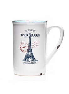 Puodelis kavai / arbatai 390 ml RETRO PARIS, keramika, GADGET MASTER®