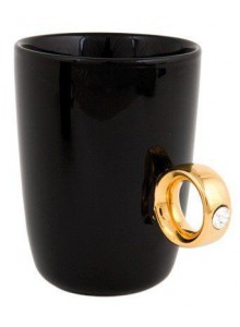 Puodelis kavai / arbatai 270 ml AUKSO ŽIEDAS, porcelianas, GADGET MASTER®
