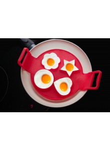 Forma 4 kiaušiniams ar blyneliams kepti, silikonas, GADGET MASTER®