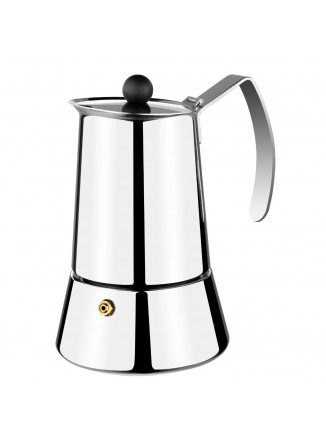 Espresso / moka kavinukas ETERNA, 4 puodelių, plieninis, MONIX® (Ispanija)