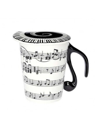 Puodelis kavai - arbatai 250 ml NATOS, su dangteliu, porcelianas, GADGET MASTER®
