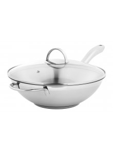 WOK keptuvė 3,8 L PRO-LINE, Ø 28 cm, su dangčiu, nerūdijantis plienas, GRÄWE (Vokietija)