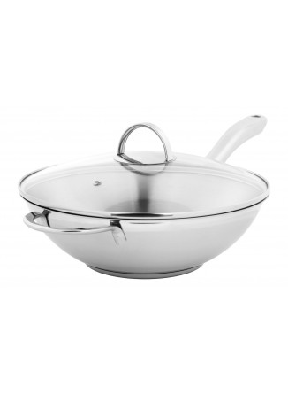WOK keptuvė 3,8 L PRO-LINE, Ø 28 cm, su dangčiu, nerūdijantis plienas, GRÄWE (Vokietija)