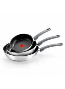 Keptuvių rinkinys  Ø 20,24,26 cm, 18/10 plienas su danga ir temp. indikatorius, ELITE, MONIX® (Ispanija)