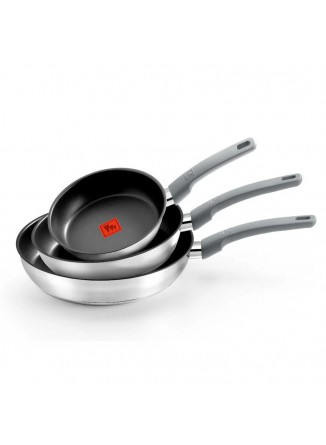 Keptuvių rinkinys  Ø 20,24,26 cm, 18/10 plienas su danga ir temp. indikatorius, ELITE, MONIX® (Ispanija)