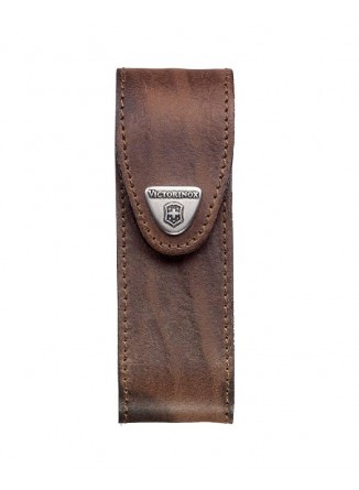 Dėklas lenktiniam peiliui, odinis, tamsiai rudas, VICTORINOX (Šveicarija)