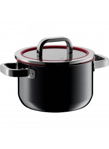 Puodas aukštas 3,7 L su funkciniu dangčiu, juoda spalva, FUSIONTEC FUNCTIONAL, WMF (Vokietija)