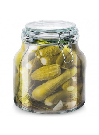 Indas maistui ir rauginimui 2,4 L IRMA, su tarpine ir užsegimu, stiklas, ORION (Čekija)