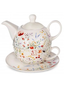 Rinkinys arbatai 3 dalių 400 ml AGUONOS, porcelianas, ORION (Čekija)