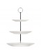 Etažerė / 3 aukštų serviravimo lėkštė, baltas porcelianas, VILDE, ORION (Lenkija)
