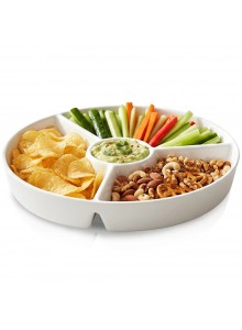 Lėkštė užkandžiams 26 cm, 4-ių skyrių, porcelianas, EXCELLENT HOUSEWARE® (Nyderlandai)