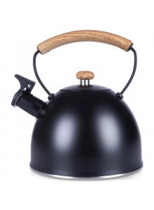 Virdulys su švilpuku 2,5 L, plieninis, juodas, VILDE, ORION (Lenkija)
