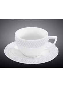 Puodelis su lėkštute 240 ml, porcelianas, DIAMOND, WILMAX (Jungtinė Karalystė)