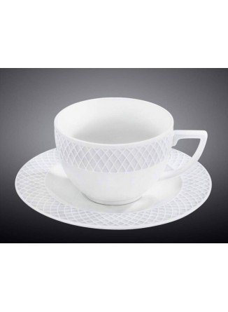 Puodelis su lėkštute 240 ml, porcelianas, DIAMOND, WILMAX (Jungtinė Karalystė)