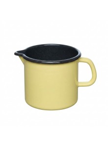 Puodelis pienui 1,0L LEMON PUR, porceliano emalis, gelsvas, RIESS (Austrija)