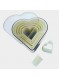 Formelės širdelės 7 vnt, pjaustyklės, su dėžute, De BUYER (Prancūzija)