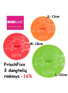 Dangčių FRISCHFIXX rinkinys 3 vnt, Ø 13-18-22 cm, KOCHBLUME®, Puodai.LT rekomenduoja,