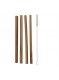 Šiaudeliai 4 vnt. ir šepetėlis, daugkartinio naudojimo, ekologiški, bambukas, ORION (Čekija)