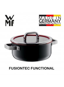 Puodas troškintuvas  4,4 L, Ø 24 cm, su funkciniu dangčiu, juoda spalva, FUSIONTEC FUNCTIONAL, WMF (Vokietija)