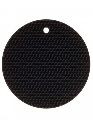 Padėkliukas silikoninis Ø 18 cm, apvalus, juodas, KOCHBLUME® (Vokietija)