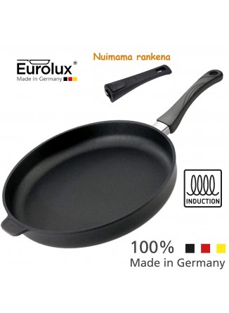 Liejinio keptuvė universali Ø 32x5 cm, indukcinė, nuimama rankena, EUROLUX® (Vokietija)