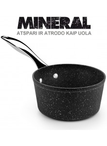 Padažinė - prikaistuvas Ø 16 cm, 1,1 L, indukcinis, su plienine rankena, MINERAL, MONIX® (Ispanija)