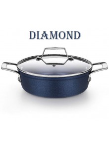 Puodas žemas su dangčiu Ø 24 cm, 3,0 L, indukcinis, DIAMOND, MONIX® (Ispanija)